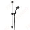 FERRO - zestaw natryskowy HORN BLACK przesuwny CZARNY  N370BL-B